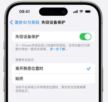 澄城苹果手机维修分享iOS17'失窃设备保护'功能是什么？ 