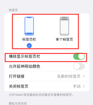 澄城iPhone授权维修分享Safari浏览器如何切换标签栏位置 